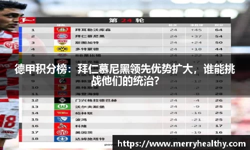 德甲积分榜：拜仁慕尼黑领先优势扩大，谁能挑战他们的统治？